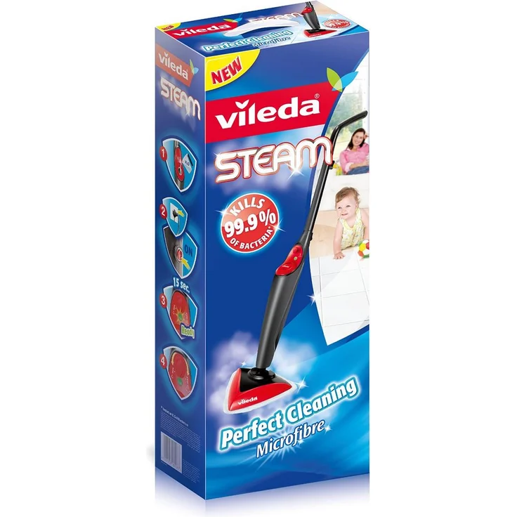 Vileda Steam Dampfreiniger, 1.550 Watt, 6 m Kabel, hygienische Reinigung ohne Chemikalien – Bild 4