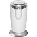 Clatronic KSW 3306 S -- Elektrische Kaffeemühle mit Schlagwerk -- Edelstahl -- 40 g Fassungsvermögen -- Impuls-Betrieb -- Weiß