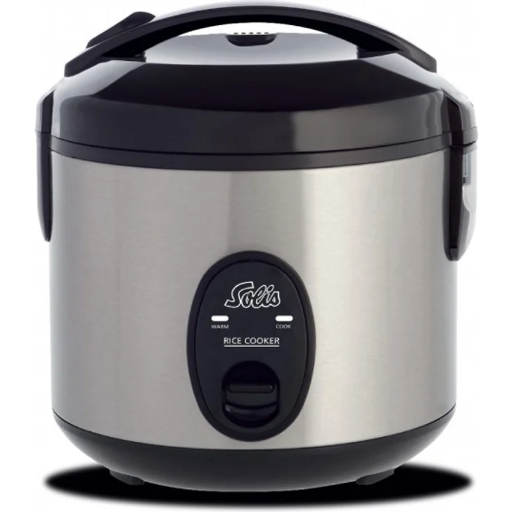 Solis Reiskocher, Weißer-brauner Reis, Warmhaltefunktion, 4 Tassen Reis, 0,8 Liter, Inklusive Messbecher und Schöpflöffel, Rice Cooker Compact Typ 821 – Bild 1