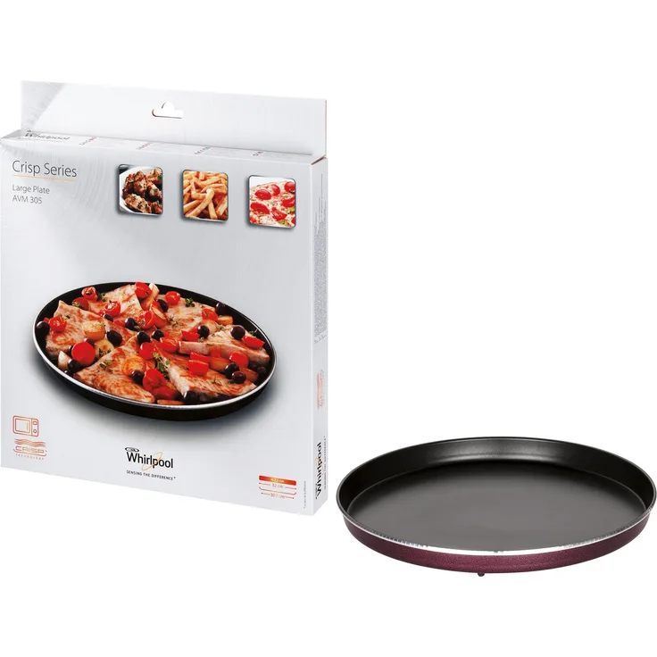 Bauknecht AVM305, Mikrowellen-Crisp-Platte, Durchmesser 30,5 cm, groß, Höhe 2,5 cm