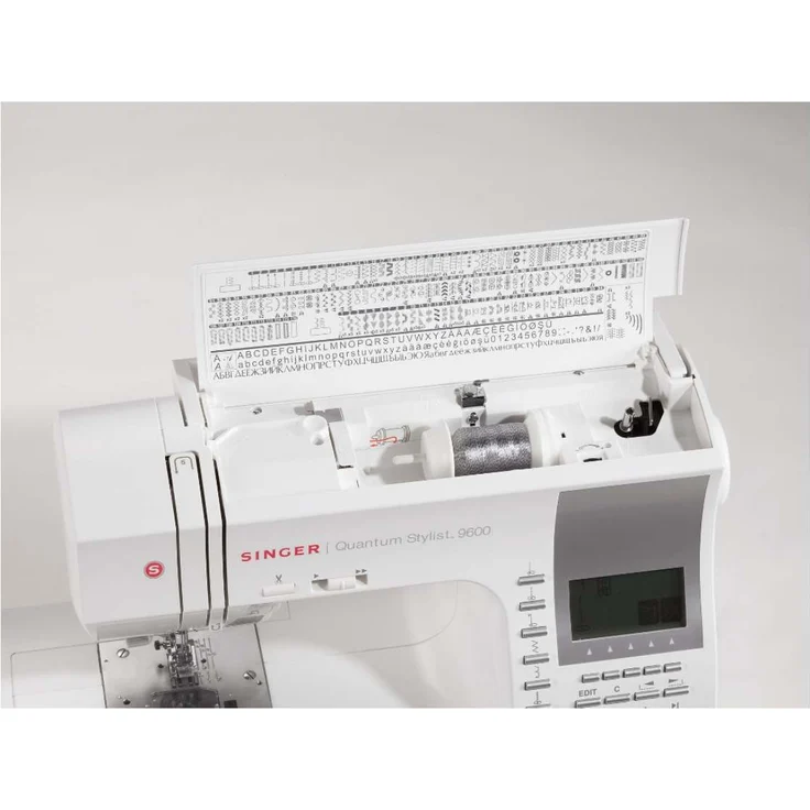 Singer Quantum Stylist 9960 Computer-Nähmaschine 600 Nähprogramme Display Geschwindigkeitsregler Fadenschneider Nadeleinfädler  Computer-Nähmaschine, weiß – Bild 5