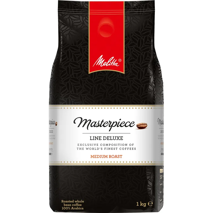Melitta Ganze Kaffeebohnen , Exklusiv nur bei Amazon, Raritäten-Kaffee, 100 % Arabica, vollmundig und ausgewogen, mittlerer Röstgrad, Masterpiece Line Deluxe, 1000g