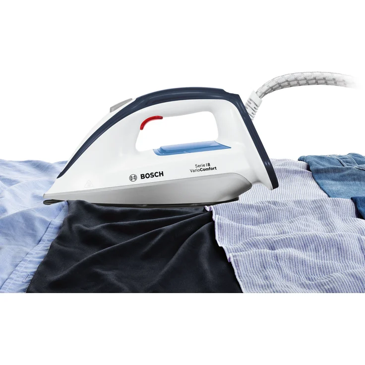 Bosch TDS8060DE VarioComfort Serie 8 Dampfbügelstation, Funktion iTemp & ECO Funktion, 2400 W, Weiß und Blau – Bild 10