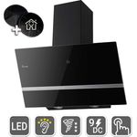 KKT KOLBE Premium EASY809S, Motorhaube, Kamin abgewinkelt, Breite: 79.5 cm, Tiefe: 38.5 cm, Abzug & Umluft, Schwarz