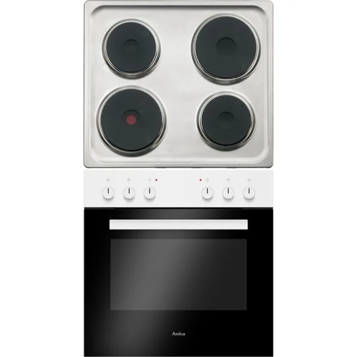 Amica EHE 932 000 W Elektro-Herdset,Energieeffizienzklasse A, Energieverbrauch konventionell 0,79 kWh, Garraum 67 l