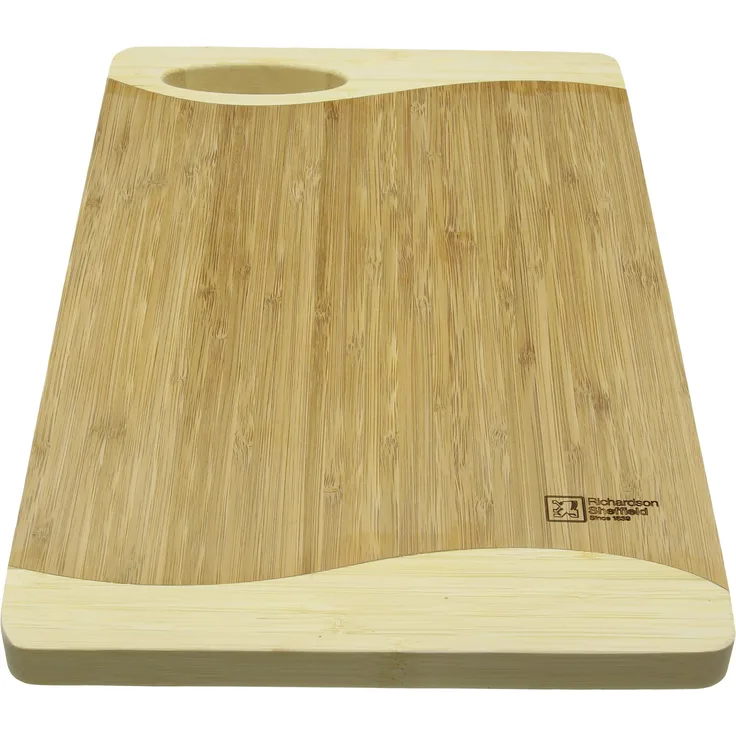 Richardson Sheffield WAVE Schneidebrett, 28 x 25 x 1,9 cm, Holzbrett Küche, Cutting Board, Brettchen, Küchenutensilien Holz, Bambus, Beige