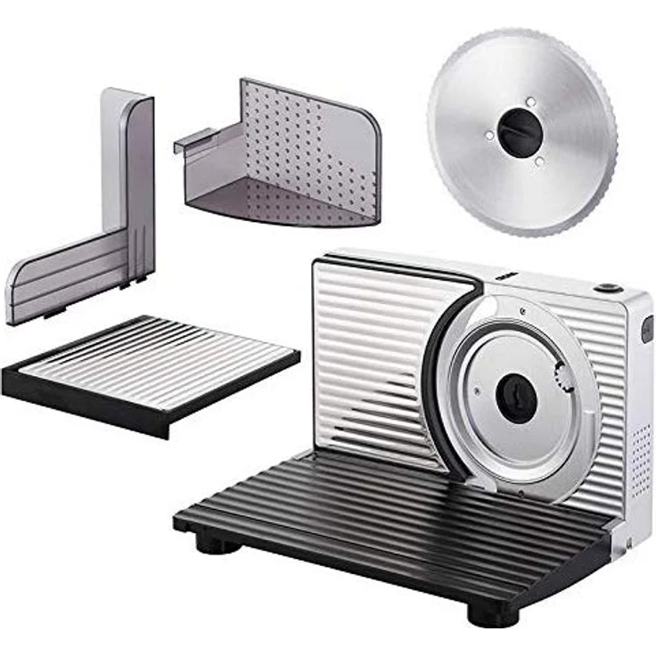 UNOLD 78866 ALLESSCHNEIDER Curve Silver, 100 W, 230 V, zusammenklappbar, Edelstahlmesser, Silber-Schwarz, Edelstahl – Bild 2
