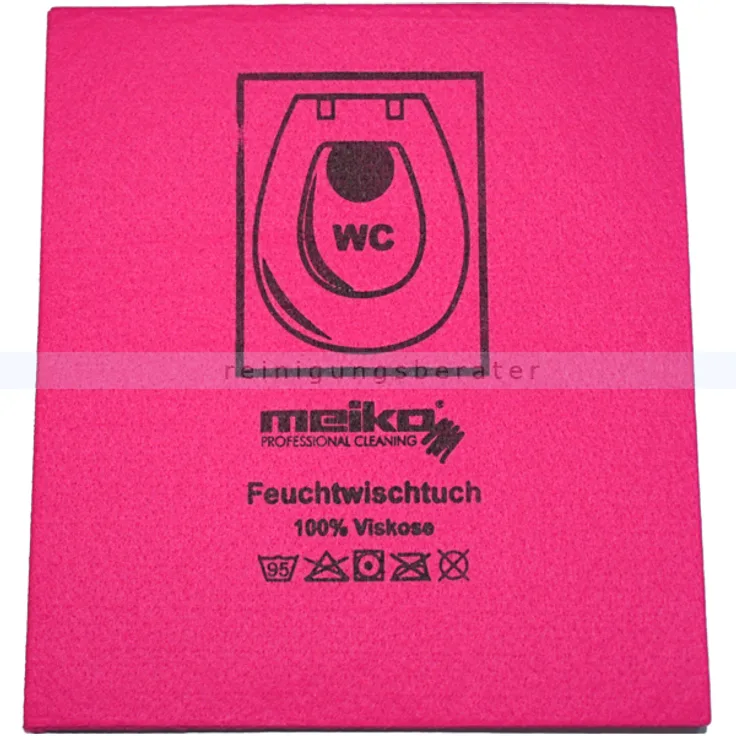 meiko PROFESSIONAL CLEANING Feuchtwischtuch rosa 35 x 40 cm - Pikto WC, 10 stück