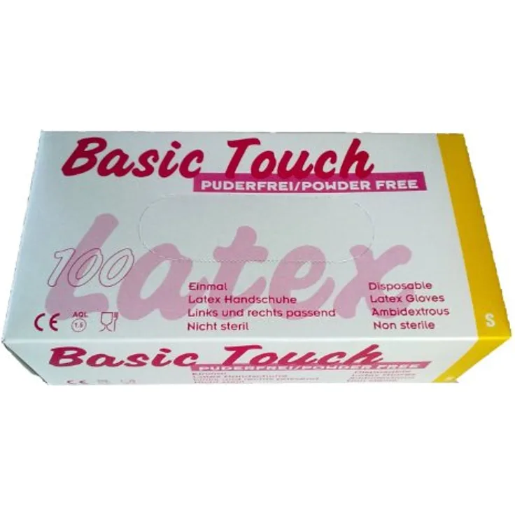AMPri BASIC TOUCH Latexhandschuhe puderfrei 100 Stück Gr. S
