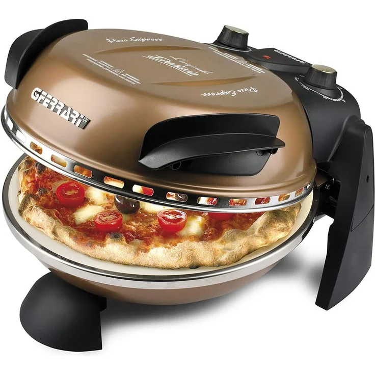 G3Ferrari G1000608 Delizia Pizzamaker, 1200W, Timer, Thermostat, lackiertes Metall, kupfer – Bild 2