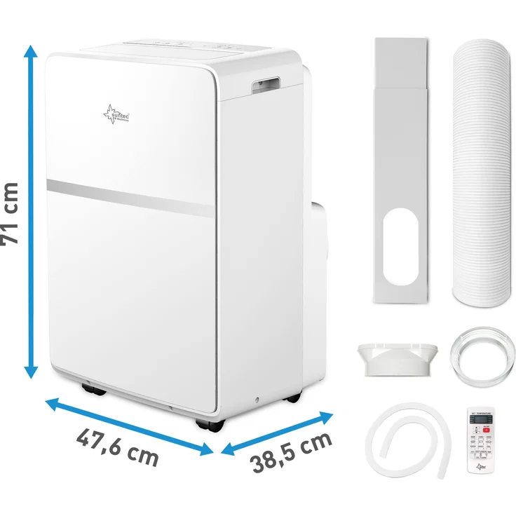 Mobiles lokales Klimagerät Impuls 3.5 Eco R290 | für Räume bis 130 m3 (60 m2) | inkl. Abluftschlauch | Kühler und Entfeuchter mit ökologischem Kühlmittel R290 | 12.000 BTU-h | Suntec Wellness – Bild 9