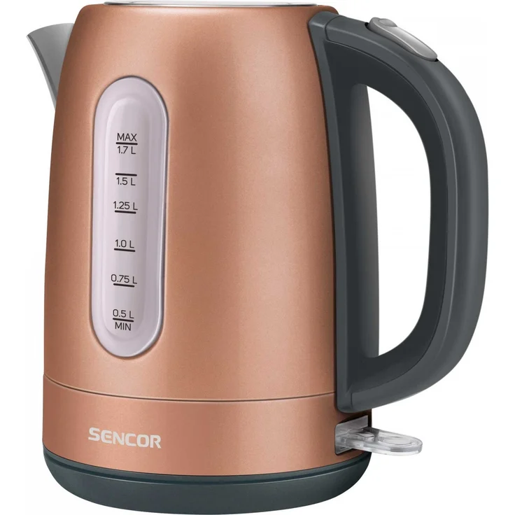 SENCOR SWK 1776GD Wasserkocher aus Edelstahl mit abnembarem Filter (2150 Watt, Volumen 1,7 L) metallic braun – Bild 1