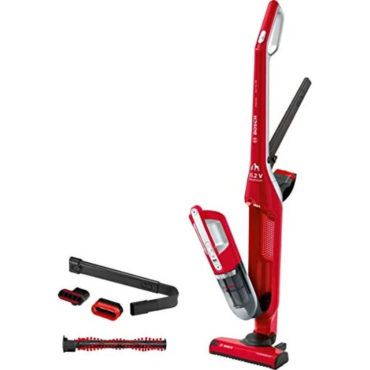 Bosch BBH3ZOO25 Handstaubsauger, 55 min Akkubetrieb, Zyklon-Technologie, 2 Saugmodi, rot – Bild 1