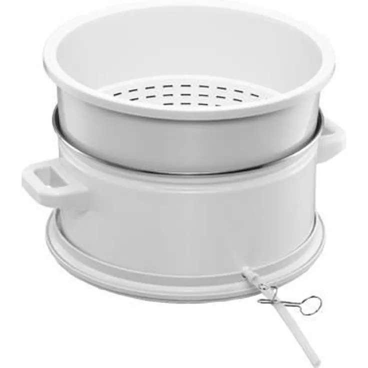 ROMMELSBACHER Entsafter-Aufsatz EA 1803 - passend für alle Rommelsbacher Einkochautomaten, hochwertige 2-Schicht-lierung, Fruchtkorb mit 15 Liter Inhalt, Abfüllschlauch und Klemme