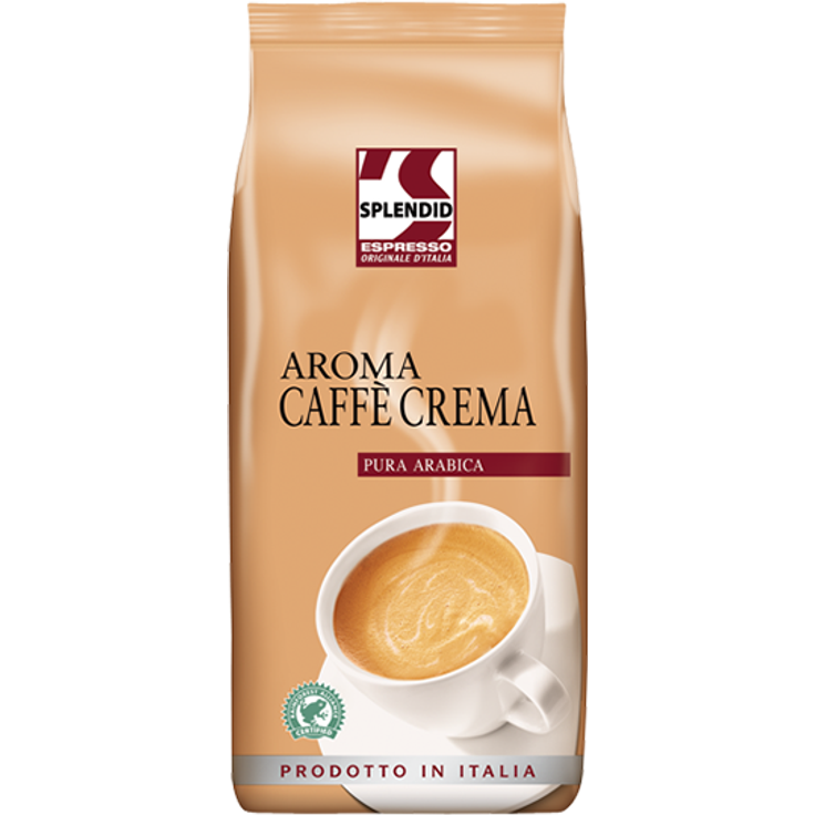 Splendid Espresso Originale d’Italia Caffè Crema, 1kg Bohnenkaffee, ganze Bohne, feine Crema und ausgewogener Geschmack