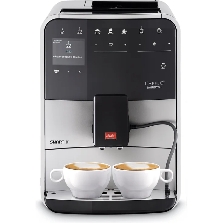 Melitta Caffeo Barista T Smart F831-101, Kaffeevollautomat, Smartphone-Steuerung mit Connect App, One Touch Funktion, Silber – Bild 1