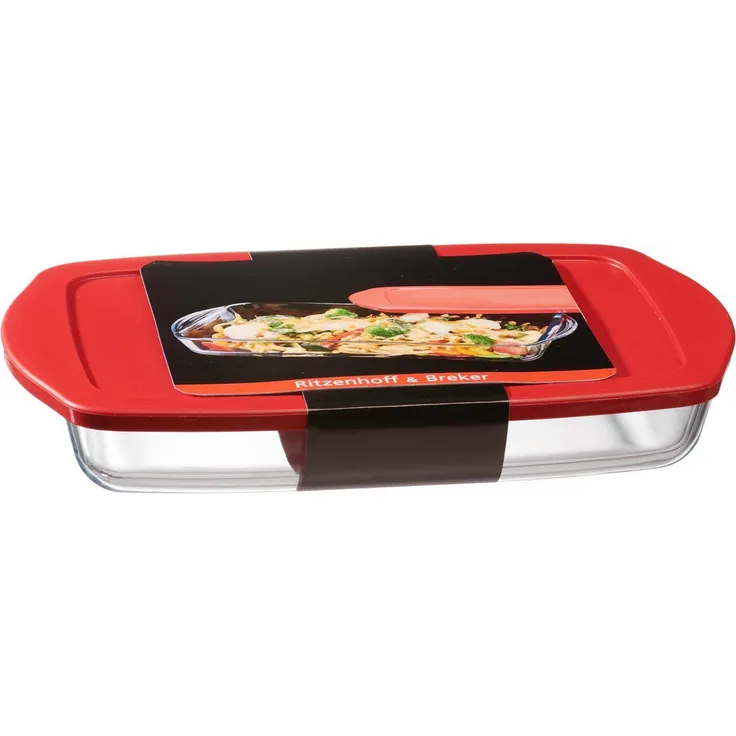 Auflaufform eckig 1950ml mit Deckel Cucina