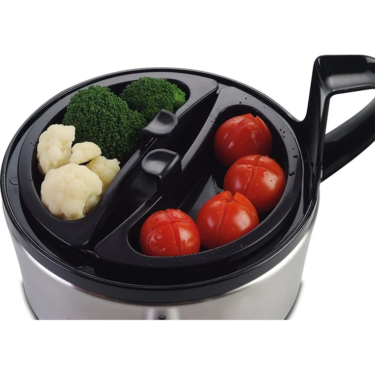 Solis Eierkocher für 7 Eier, Mit Härtegradeinstellung, Kochen und Dämpfen, Eiereinsatz und 2 Schalen, Egg Boiler & more, Edelstahl – Bild 4