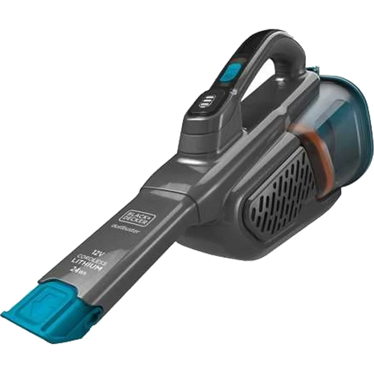 Black + Decker Lithium Dustbuster BHHV320J mit Cyclonic Action – 12V, 25AW, Akku Handstaubsauger mit ausziehbarer Fugendüse & Ladekabel – Beutelloser, kabelloser Staubsauger – Titanium-Blau – Bild 1