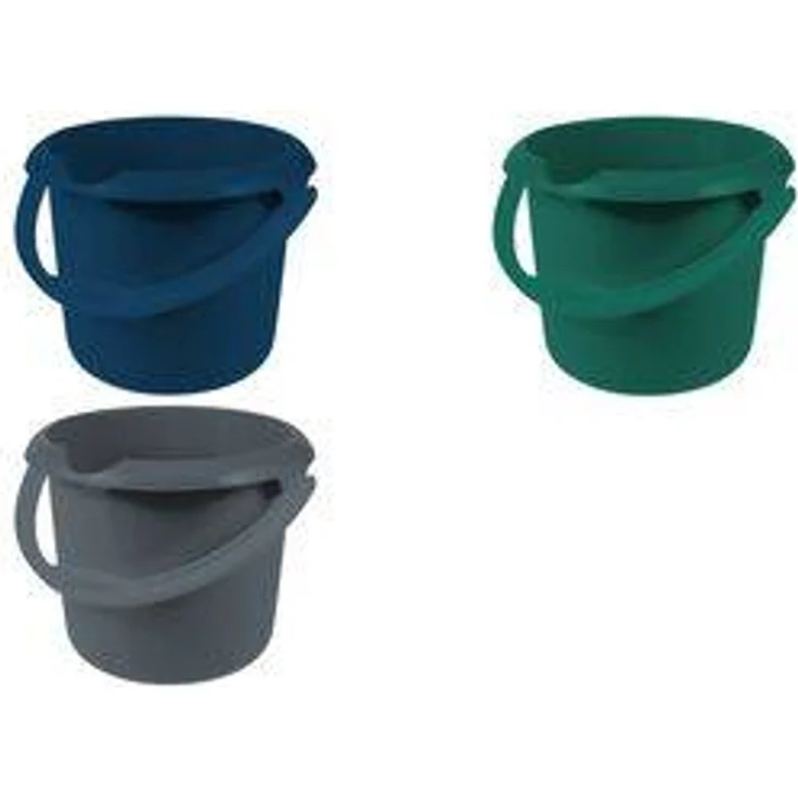 keeeper Putzeimer ''mika eco'', rund, 5 Liter, grau Farbe: eco-grey, aus 100% Recyclingkunststoff, ergonomisch - 1 Stück (1170513800000)