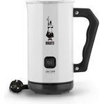Bialetti MKF02 Bianco Milchaufschäumer, elektrisch, 150 ml Cappuccino oder 300 ml heiße Milch, weiß