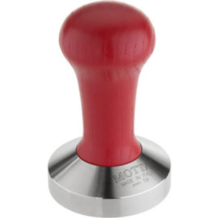 Motta Tamper 57 mm Edelstahl-Basis Holzgriff rot – Bild 1