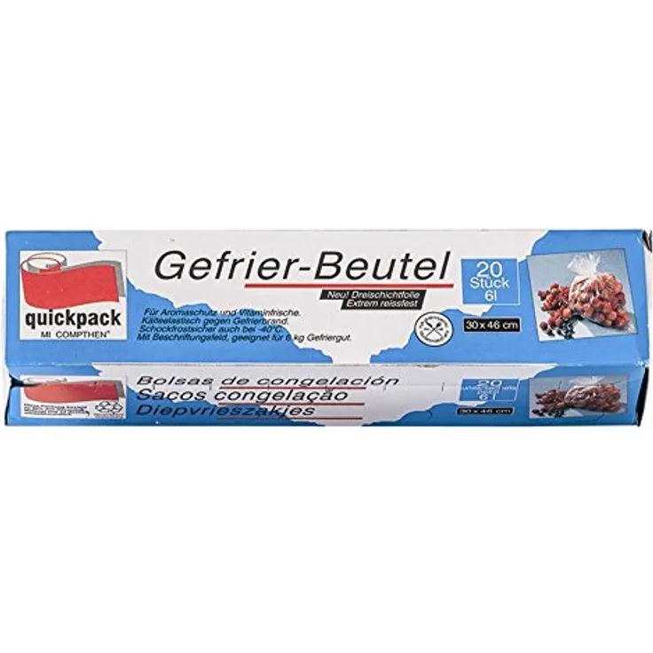 Quickpack Gefrierbeutel 6 l 20 Stück 