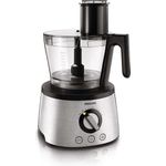 Philips HR7778-00 Küchenmaschine (1.300 Watt, inkl. Knethaken, Entsafter, Standmixer und Zitruspresse) schwarz-silber 