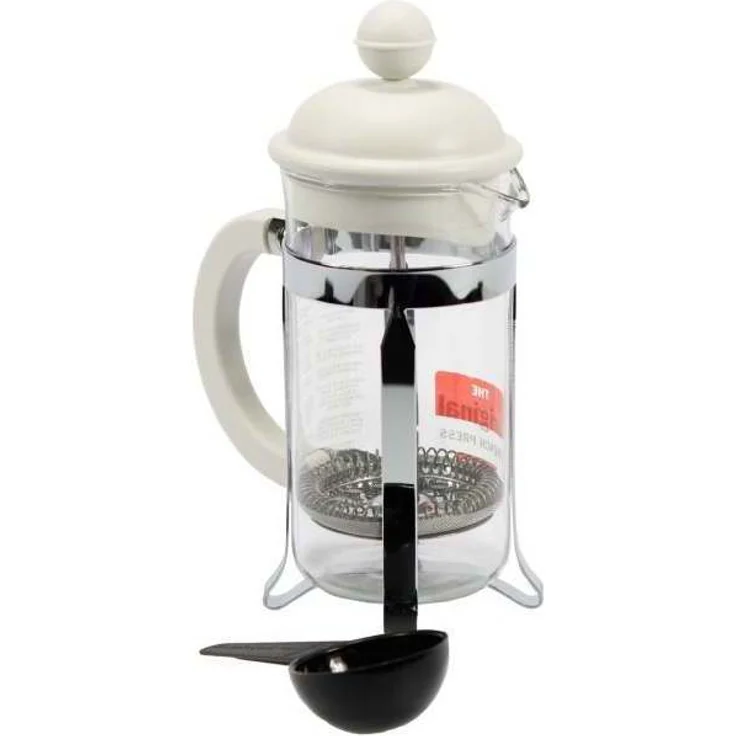 Bodum 1913-913 CAFFETTIERA Kaffeebereiter (French Press System, Permanent Edelstahlfilter, 0,35 liters) cremefarben – Bild 2