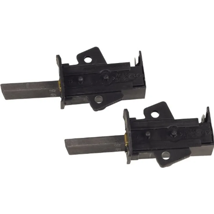 Alternativ Motorkohle, Abmessungen: 13,5 x 5mm, Anschlußfahne: 2,8mm, Inhalt: 2 Stück, Ausführung: mit Halter R wie Original Nr: 899645430078, passend für: AEG