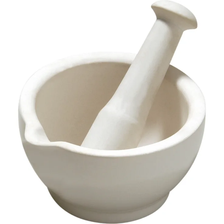 Premier Housewares Mörser mit Stößel, Steingut, 11,5 x 7,5 cm, weiß