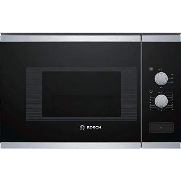 Bosch BFL520MS0 Einbau-Mikrowelle, Kombigerät, 20 Liter Garraum, 800 Watt, Schwarz, Edelstahl