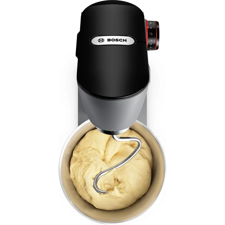 Bosch MUM9D33S11 OptiMUM Küchenmaschine, 1300W, 7 Geschwindigkeiten, Durchlaufschnitzler, 5,5 L Edelstahlschüssel, silber, schwarz, Serie: MUM9 – Bild 5