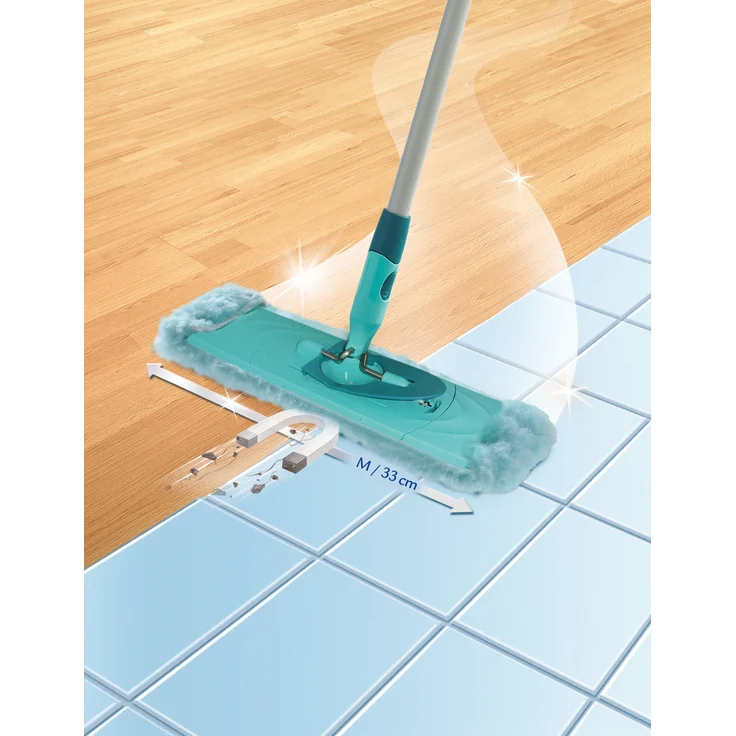 Leifheit Wischbezug Clean Twist M static plus, für alle Bodenarten, zieht Staub und Haare an wie ein Magnet, Bodenwischer Ersatzbezug für glatte Böden, Staubwischer für trockene Bodenreinigung – Bild 3