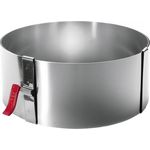 Lares Kuchenring-Tortenring mit Klemmhebel - 18-30cm Ø, H: 7cm - Federbandstahl, stufenlos fixierbar - Made in Germany