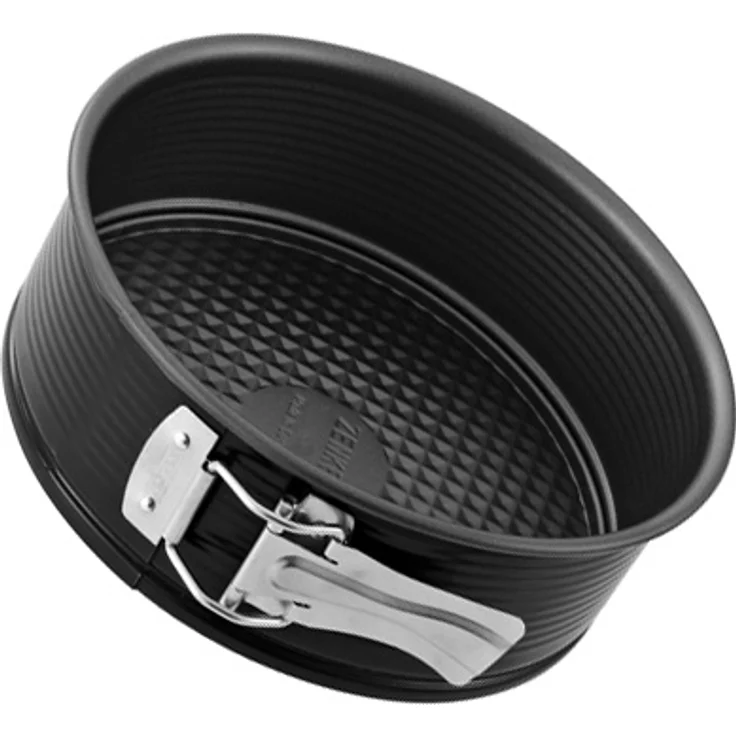 Zenker Springform Ø 20 cm, Backform mit Antihaftbeschichtung, runde Kuchenform mit Flachboden (Farbe: schwarz), Menge: 1 Stück – Bild 3