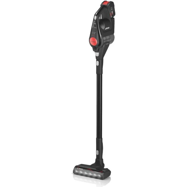 Bosch BKS821MPOW Unlimited Gen2 Serie 8 Handstaubsauger, 45 min Akkubetrieb, Akkuwechsel-Option, 3 Saugmodi, schwarz-rot – Bild 2
