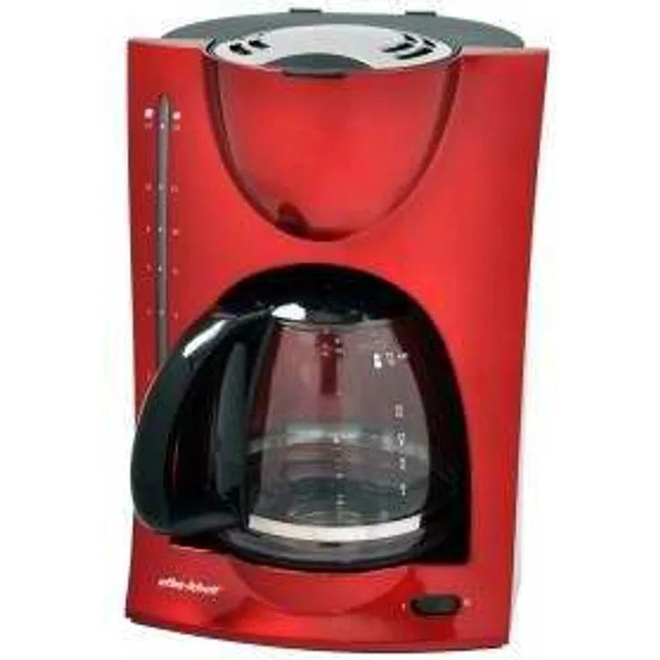 Efbe-Schott Filter-Kaffeemaschine, 1,5 l Fassungsvermögen, Glaskanne, Für bis zu 12 Tassen, 900 W, Rot, SC KA 1050 R, Metallic-rot
