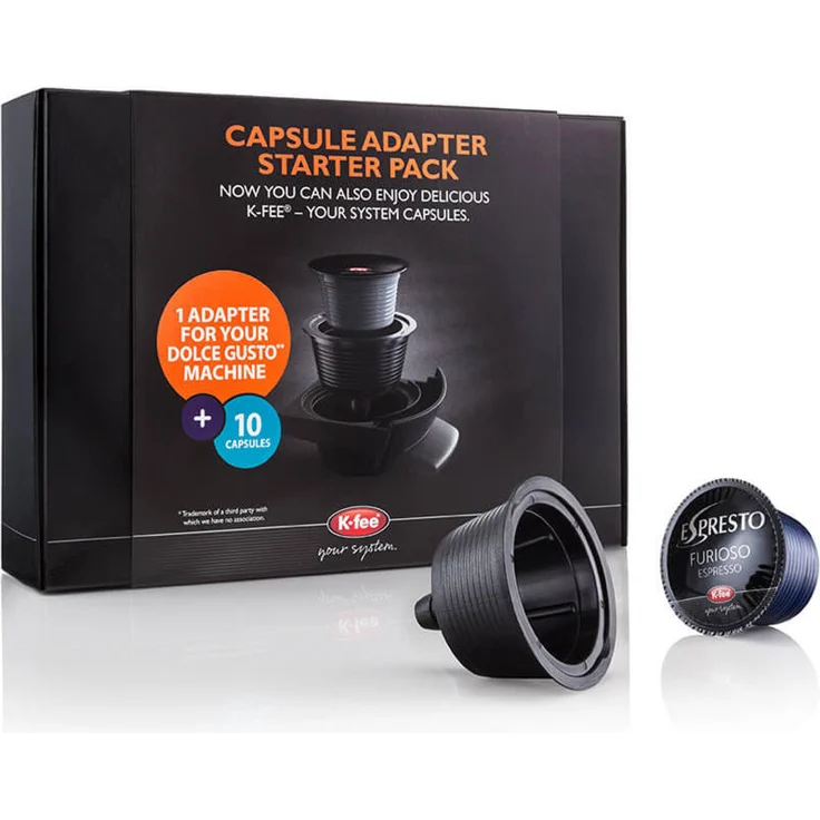 Kapsel Adapter Starter-Pack, Kapselhalter mit 10 Kapseln, Kapseladapter Passend für jede Nescafé Dolce Gusto Maschine, Tee, Kaffee, 720242