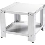 Xavax Waschmaschinen Untergestell 60 x 60cm (50cm Erhöhung, stabiler Unterbau-Sockel mit Bodenfach, höhenverstellbare Füße, Waschmaschinen-Trockner-Podest) weiß