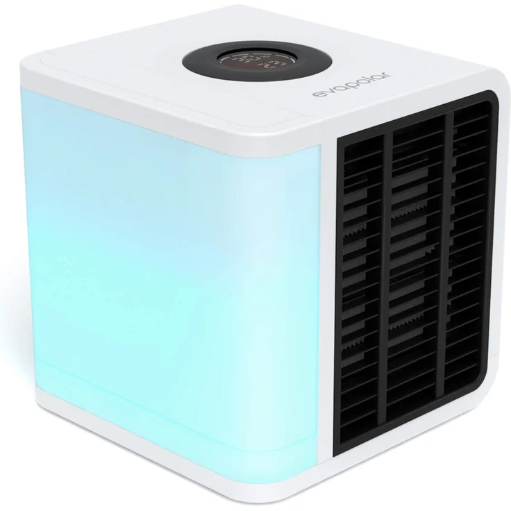 Evapolar evaLIGHT Plus Luftkühler & Luftbefeuchter - Tragbarer Kühl-Ventilator mit Vollspektrum-LED-Hintergrundbeleuchtung - Flüsterleise, einfach zu bedienen, stilvoll, effizient – Weiß – Bild 1