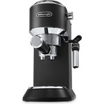 De'Longhi Dedica Style EC 685.BK Espresso Siebträgermaschine, Espressomaschine mit Professioneller Milchschaumdüse, nur 15 cm breit, 1 Liter Wassertank, Vollmetallgehäuse, E.S.E Pads geeignet, schwarz
