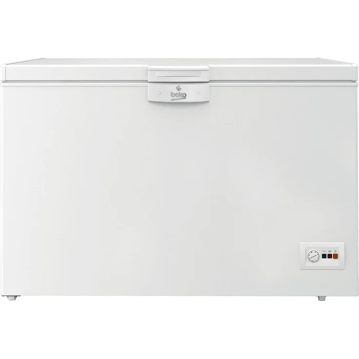 Beko HSA29540N Gefriertruhe, freistehend, weiß, Schnellgefrieren, Lagerzeit bei Störung 67 h, Breite 129 cm, Energieklasse E – Bild 1