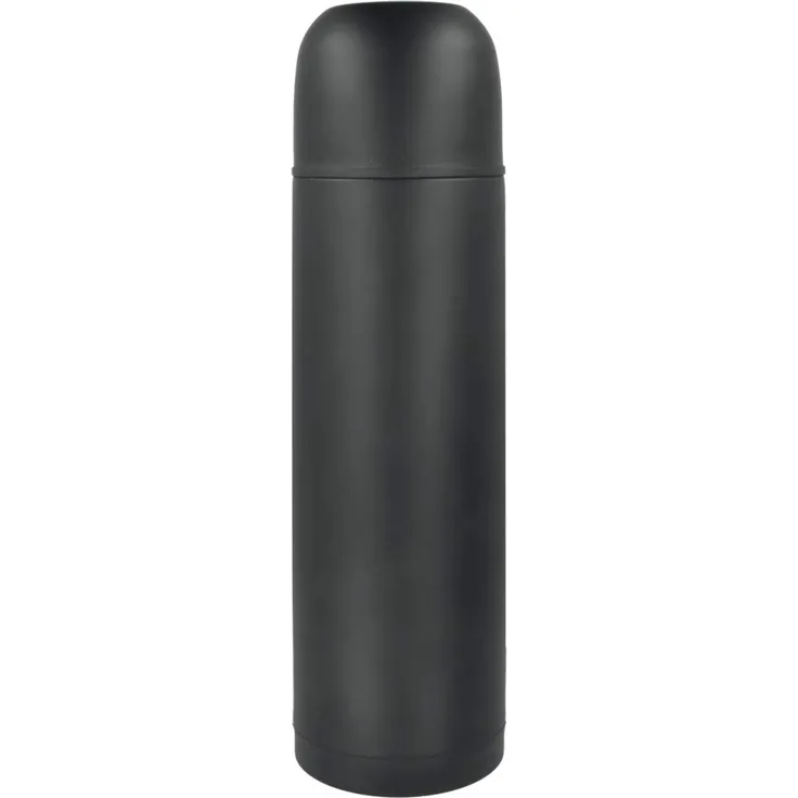 Metaltex Thermoskanne doppelwandig, Schwarz, 1 l
