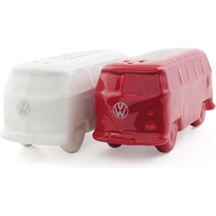 VW T1 Bus 3D Salz- & Pfefferstreuer weiß-rot