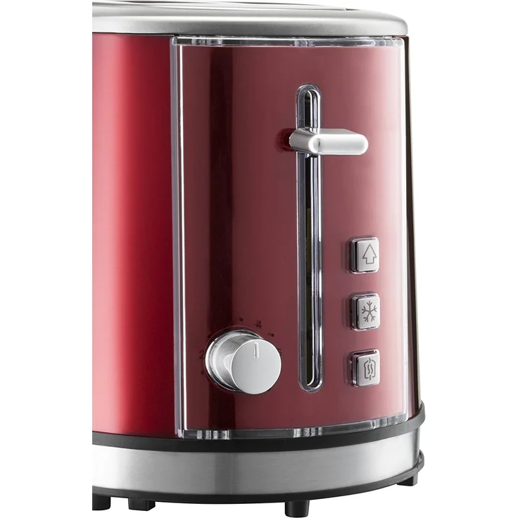 Grundig TA 6330 Toaster Red Sense, Doppelschlitztoaster, 850W, 6 Bräunungsstufen, rot – Bild 3