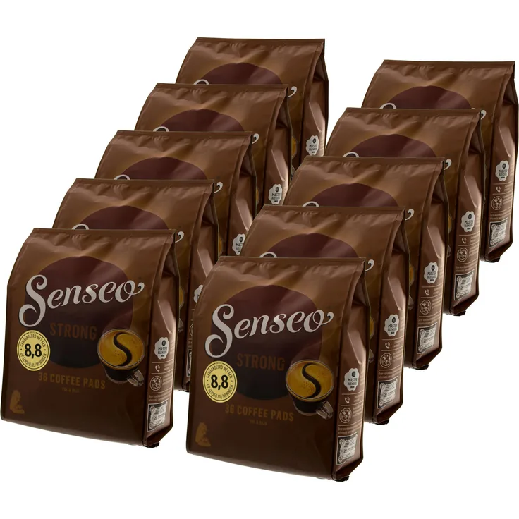 Senseo Kaffeepads Kräftig / Strong, Intensiver und Vollmundiger Geschmack, Kaffee, 360 Pads