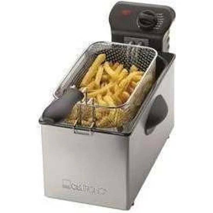 Clatronic FR 3586 Edelstahl-Fritteuse mit Kaltzonentechnik, 3 L, 2000 W, Edelstahl-Heizspirale herausnehmbar – Bild 2