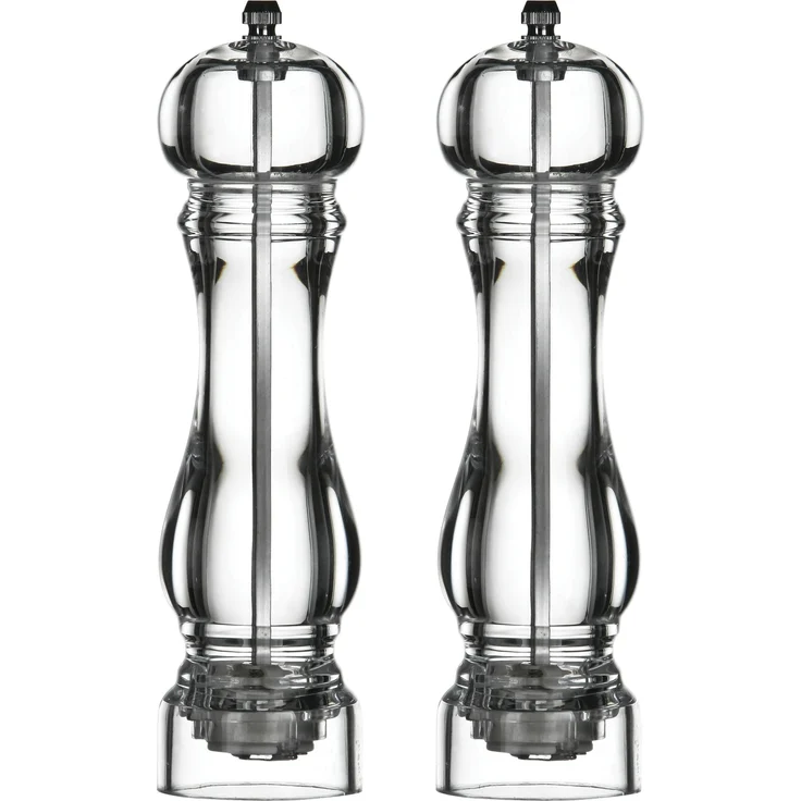 Premier Housewares Salz- und Pfeffermühlen-Set, 22 cm, Acryl durchsichtig – Bild 1