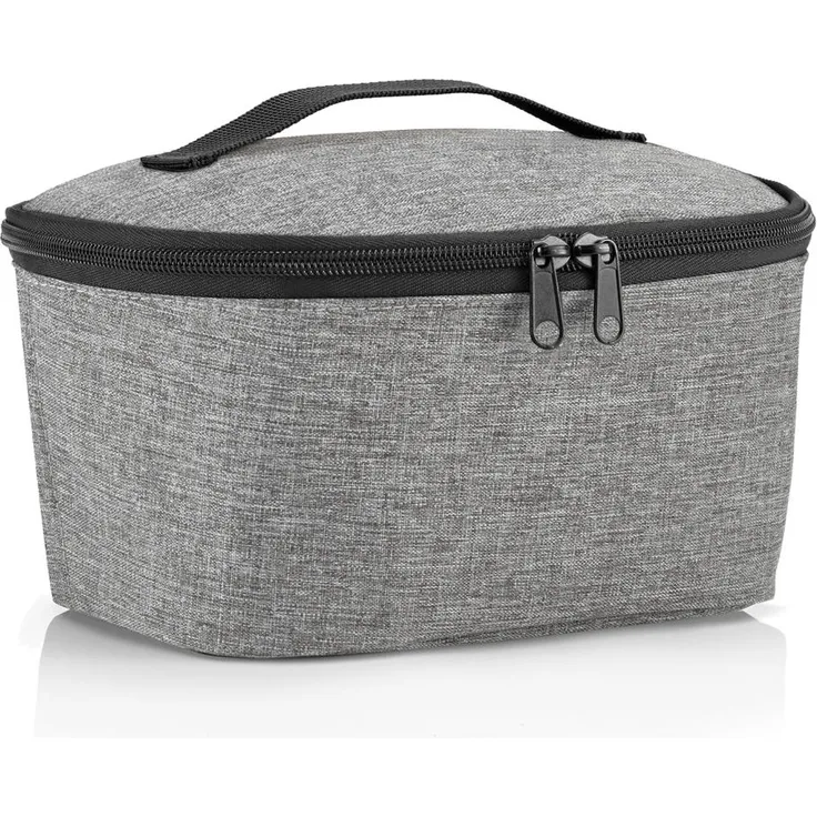 reisenthel coolerbag S pocket, Kühltasche, Polyestergewebe, Twist Silver, 2,5 L, LG7052, grau